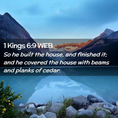 Picture 02 - 1 Kings 6:9 WEB - So he built the house, and finished it; and he - Bible Verse Picture