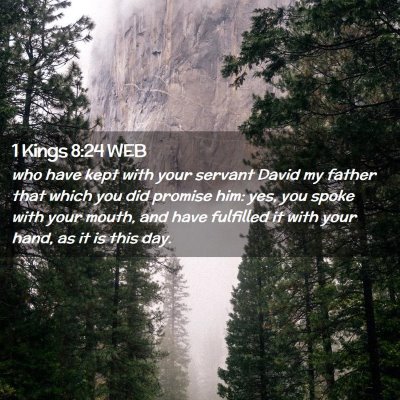 Picture 02 - 1 Kings 8:24 WEB - who have kept with your servant David my father - Bible Verse Picture