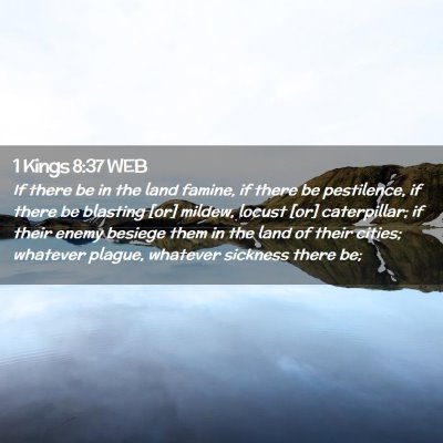 Picture 02 - 1 Kings 8:37 WEB - If there be in the land famine, if there be - Bible Verse Picture