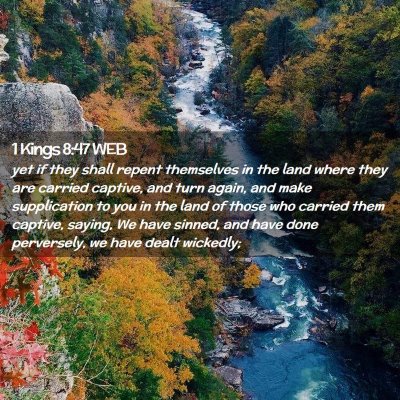 Picture 02 - 1 Kings 8:47 WEB - yet if they shall repent themselves in the land - Bible Verse Picture