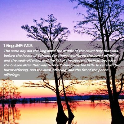 Picture 02 - 1 Kings 8:64 WEB - The same day did the king make the middle of the - Bible Verse Picture