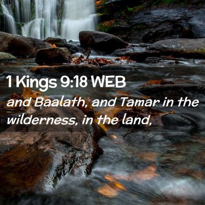 Picture 02 - 1 Kings 9:18 WEB - and Baalath, and Tamar in the wilderness, in the - Bible Verse Picture