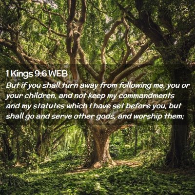 Picture 02 - 1 Kings 9:6 WEB - But if you shall turn away from following me, you - Bible Verse Picture