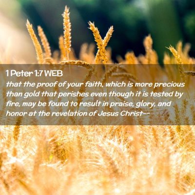 Picture 02 - 1 Peter 1:7 WEB - that the proof of your faith, which is more - Bible Verse Picture