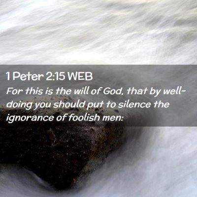 Picture 02 - 1 Peter 2:15 WEB - For this is the will of God, that by well-doing - Bible Verse Picture