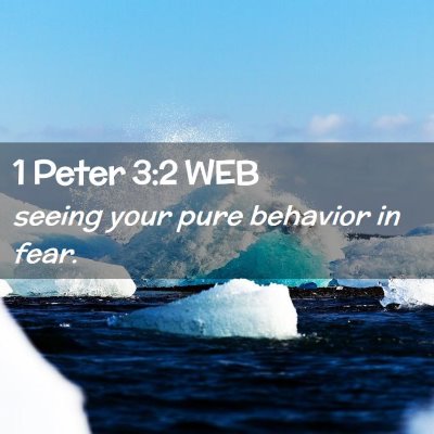 Picture 02 - 1 Peter 3:2 WEB - seeing your pure behavior in - Bible Verse Picture