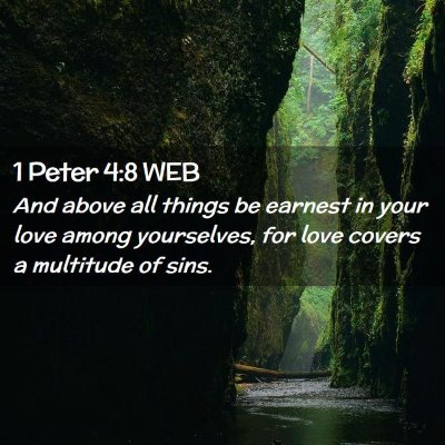Picture 02 - 1 Peter 4:8 WEB - And above all things be earnest in your love - Bible Verse Picture