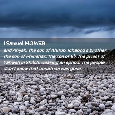 Picture 02 - 1 Samuel 14:3 WEB - and Ahijah, the son of Ahitub, Ichabod's brother, - Bible Verse Picture