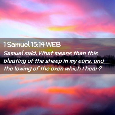 Picture 02 - 1 Samuel 15:14 WEB - Samuel said, What means then this bleating of the - Bible Verse Picture