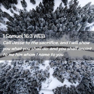 Picture 02 - 1 Samuel 16:3 WEB - Call Jesse to the sacrifice, and I will show you - Bible Verse Picture