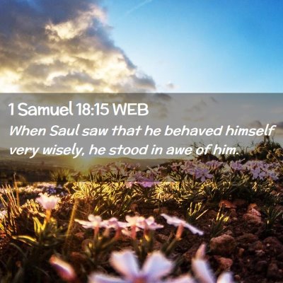 Picture 02 - 1 Samuel 18:15 WEB - When Saul saw that he behaved himself very - Bible Verse Picture