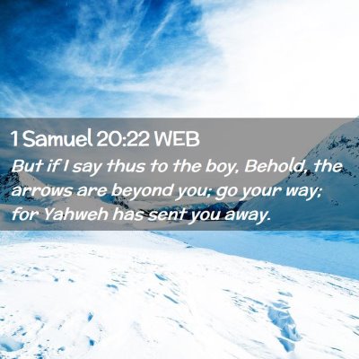 Picture 02 - 1 Samuel 20:22 WEB - But if I say thus to the boy, Behold, the arrows - Bible Verse Picture