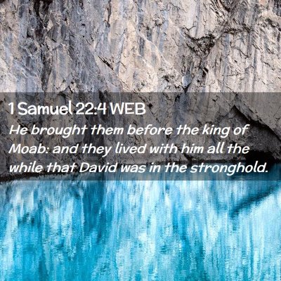 Picture 02 - 1 Samuel 22:4 WEB - He brought them before the king of Moab: and they - Bible Verse Picture