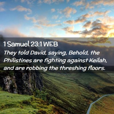 Picture 02 - 1 Samuel 23:1 WEB - They told David, saying, Behold, the Philistines - Bible Verse Picture