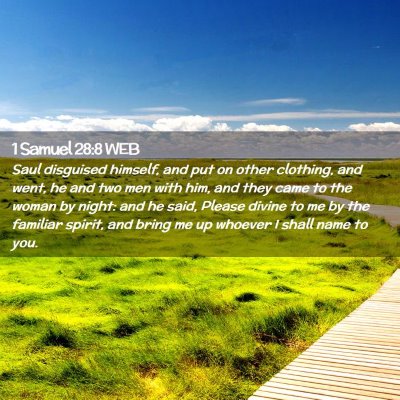 Picture 02 - 1 Samuel 28:8 WEB - Saul disguised himself, and put on other - Bible Verse Picture