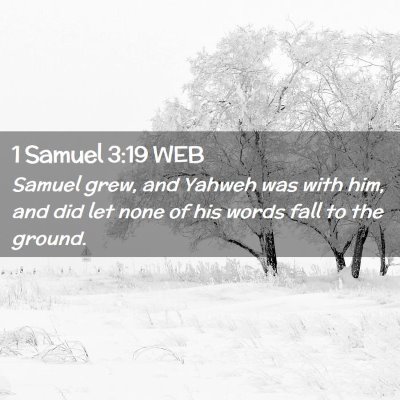 Picture 02 - 1 Samuel 3:19 WEB - Samuel grew, and Yahweh was with him, and did let - Bible Verse Picture