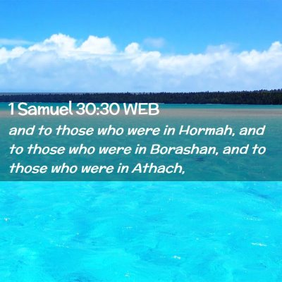 Picture 02 - 1 Samuel 30:30 WEB - and to those who were in Hormah, and to those who - Bible Verse Picture