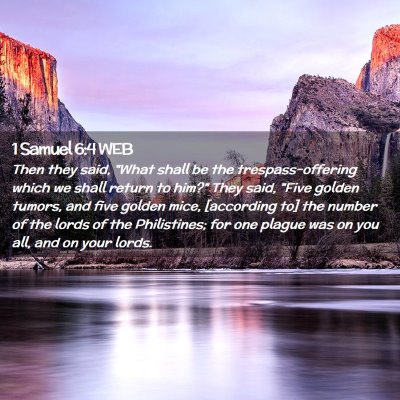 Picture 02 - 1 Samuel 6:4 WEB - Then they said, 