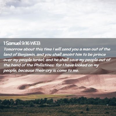 Picture 02 - 1 Samuel 9:16 WEB - Tomorrow about this time I will send you a man - Bible Verse Picture