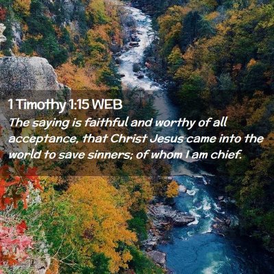 Picture 02 - 1 Timothy 1:15 WEB - The saying is faithful and worthy of all - Bible Verse Picture