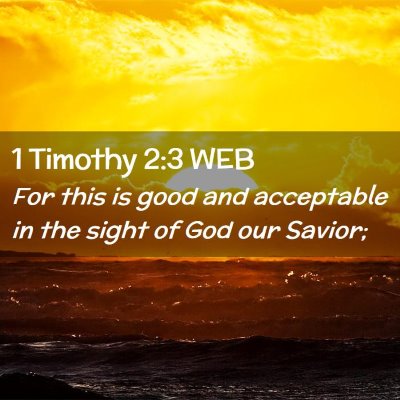 Picture 02 - 1 Timothy 2:3 WEB - For this is good and acceptable in the sight of - Bible Verse Picture
