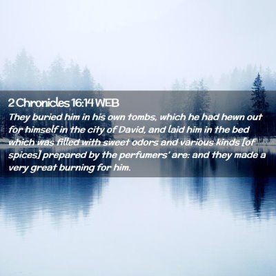 Picture 02 - 2 Chronicles 16:14 WEB - They buried him in his own tombs, which he had - Bible Verse Picture