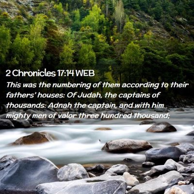 Picture 02 - 2 Chronicles 17:14 WEB - This was the numbering of them according to their - Bible Verse Picture