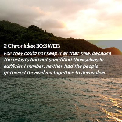 Picture 02 - 2 Chronicles 30:3 WEB - For they could not keep it at that time, because - Bible Verse Picture