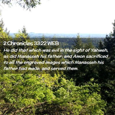 Picture 02 - 2 Chronicles 33:22 WEB - He did that which was evil in the sight of - Bible Verse Picture