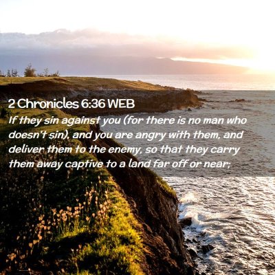 Picture 02 - 2 Chronicles 6:36 WEB - If they sin against you (for there is no man who - Bible Verse Picture