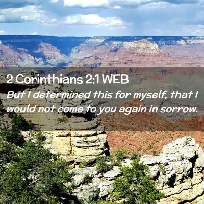 Picture 02 - 2 Corinthians 2:1 WEB - But I determined this for myself, that I would - Bible Verse Picture