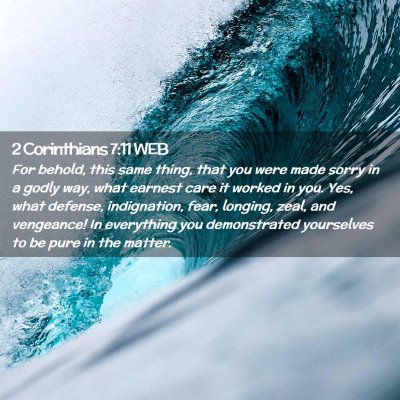 Picture 02 - 2 Corinthians 7:11 WEB - For behold, this same thing, that you were made - Bible Verse Picture