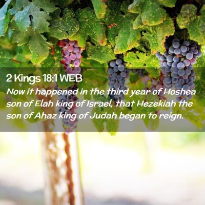 Picture 02 - 2 Kings 18:1 WEB - Now it happened in the third year of Hoshea son - Bible Verse Picture