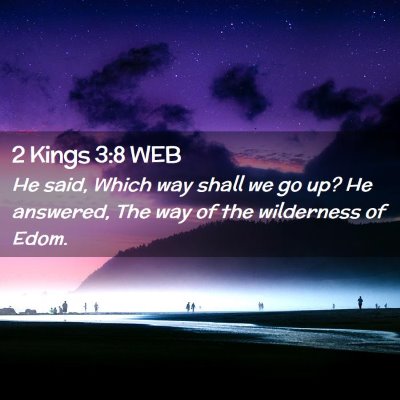 Picture 02 - 2 Kings 3:8 WEB - He said, Which way shall we go up? He answered, - Bible Verse Picture