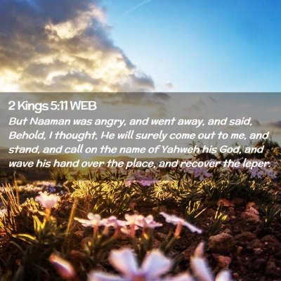 Picture 02 - 2 Kings 5:11 WEB - But Naaman was angry, and went away, and said, - Bible Verse Picture