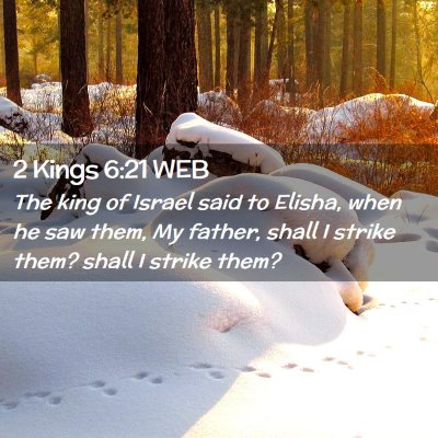 Picture 02 - 2 Kings 6:21 WEB - The king of Israel said to Elisha, when he saw - Bible Verse Picture