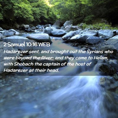 Picture 02 - 2 Samuel 10:16 WEB - Hadarezer sent, and brought out the Syrians who - Bible Verse Picture