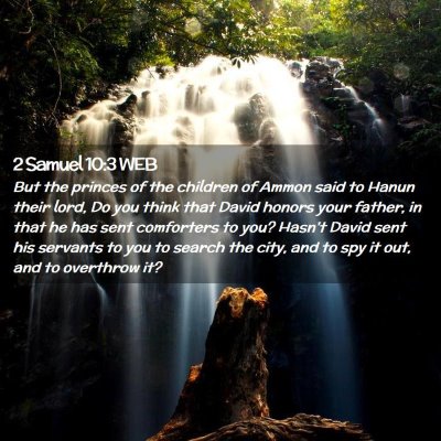 Picture 02 - 2 Samuel 10:3 WEB - But the princes of the children of Ammon said to - Bible Verse Picture