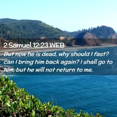 Picture 02 - 2 Samuel 12:23 WEB - But now he is dead, why should I fast? can I - Bible Verse Picture