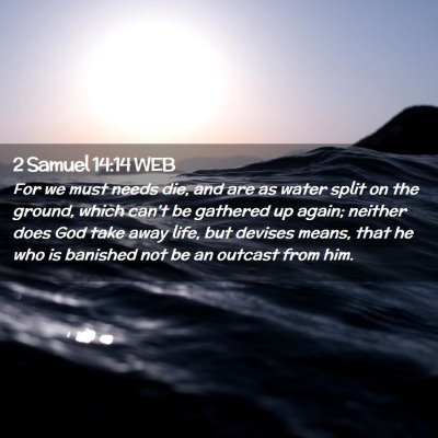 Picture 02 - 2 Samuel 14:14 WEB - For we must needs die, and are as water split on - Bible Verse Picture