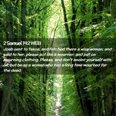 Picture 02 - 2 Samuel 14:2 WEB - Joab sent to Tekoa, and fetched there a wise - Bible Verse Picture