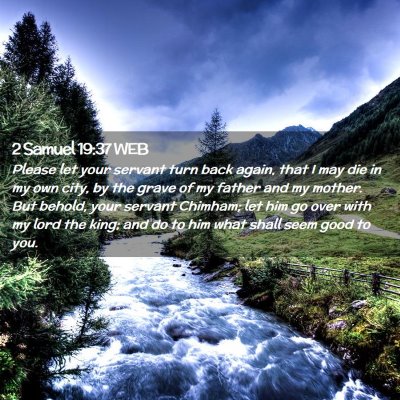 Picture 02 - 2 Samuel 19:37 WEB - Please let your servant turn back again, that I - Bible Verse Picture