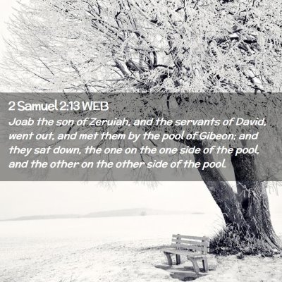 Picture 02 - 2 Samuel 2:13 WEB - Joab the son of Zeruiah, and the servants of - Bible Verse Picture