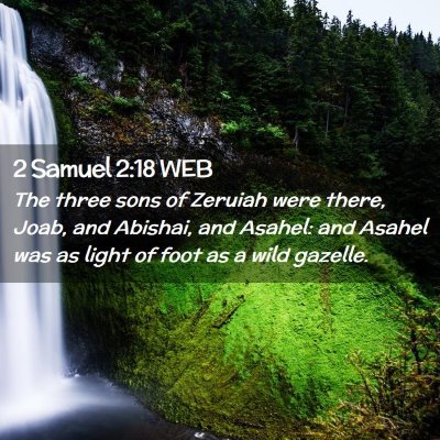 Picture 02 - 2 Samuel 2:18 WEB - The three sons of Zeruiah were there, Joab, and - Bible Verse Picture