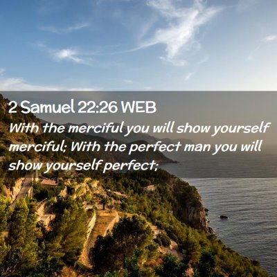 Picture 02 - 2 Samuel 22:26 WEB - With the merciful you will show yourself - Bible Verse Picture
