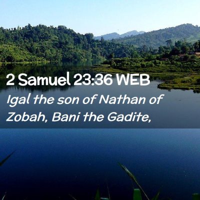 Picture 02 - 2 Samuel 23:36 WEB - Igal the son of Nathan of Zobah, Bani the - Bible Verse Picture