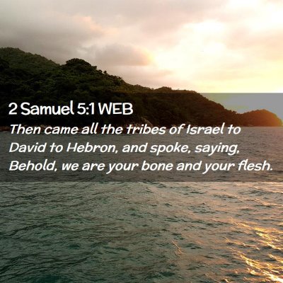 Picture 02 - 2 Samuel 5:1 WEB - Then came all the tribes of Israel to David to - Bible Verse Picture