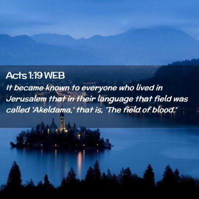 Picture 02 - Acts 1:19 WEB - It became known to everyone who lived in - Bible Verse Picture