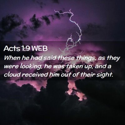 Picture 02 - Acts 1:9 WEB - When he had said these things, as they were - Bible Verse Picture