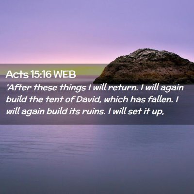 Picture 02 - Acts 15:16 WEB - 'After these things I will return. I will again - Bible Verse Picture